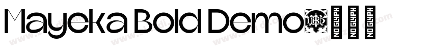 Mayeka Bold Demo字体转换